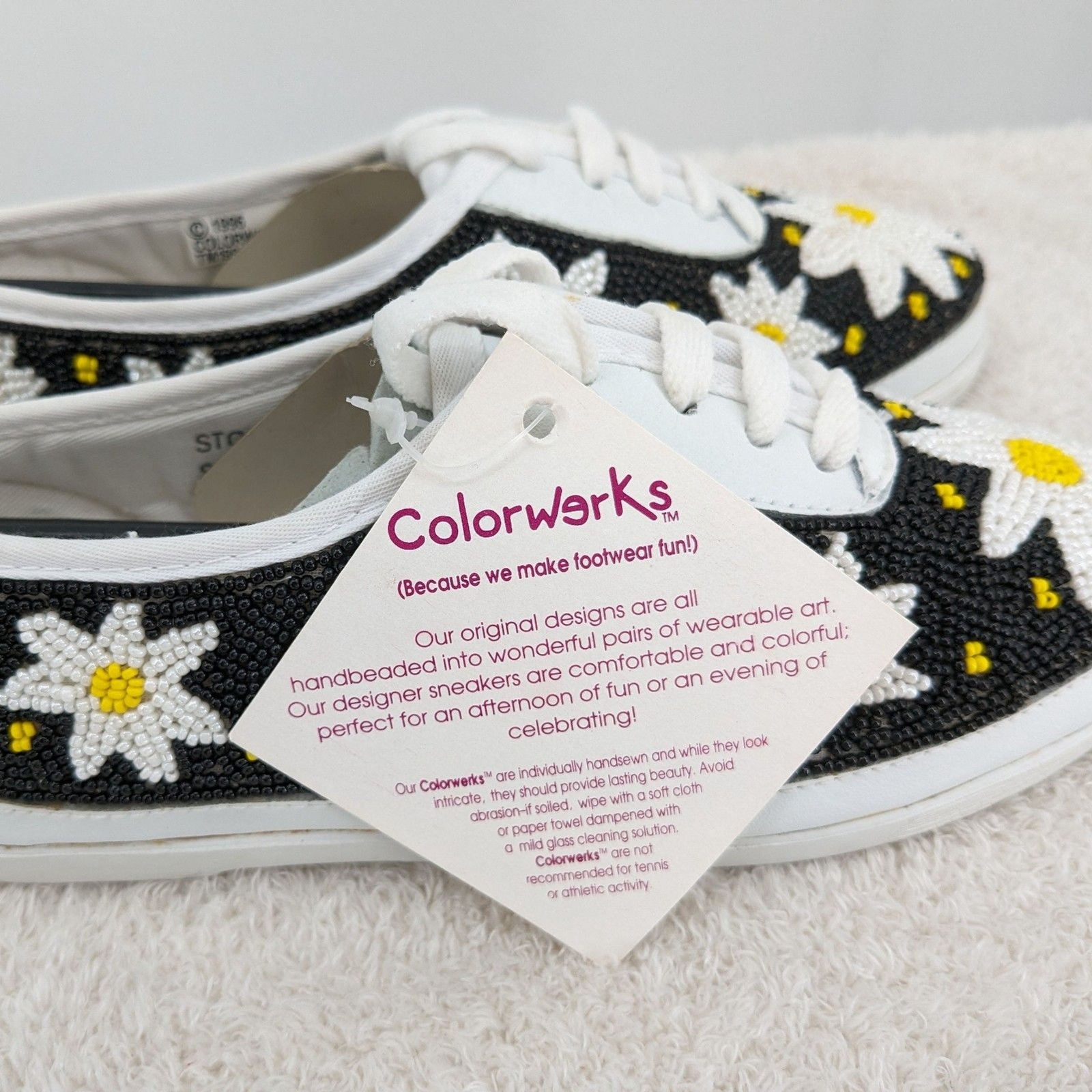 NWT Vintage 1990s Colorwerks Tennis Shoes Beaded … - image 12