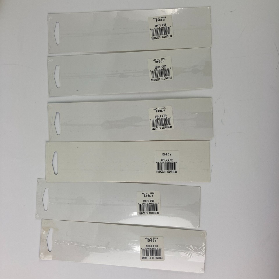 Hambly Studios Prismatic Mini Gold Star Stickers Glitter Golden Lot 6