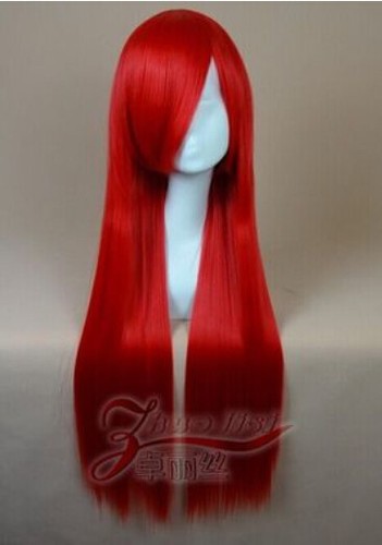 80CM/32" Long straight Cosplay Fashion Wig Heat Resistant Skintop Breathable net - Picture 14 of 20