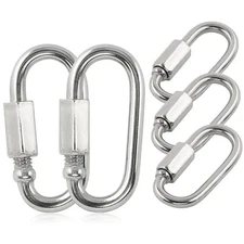 5/20 Pack 304 Stainless Steel M3.5 Chain Link 1/8 Inch D Shape Locking Quick New
