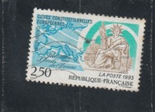 L6101 FRANCE TIMBRE N° Y&T 2808 de 1993 " IX conference des Cours Con " Oblitéré