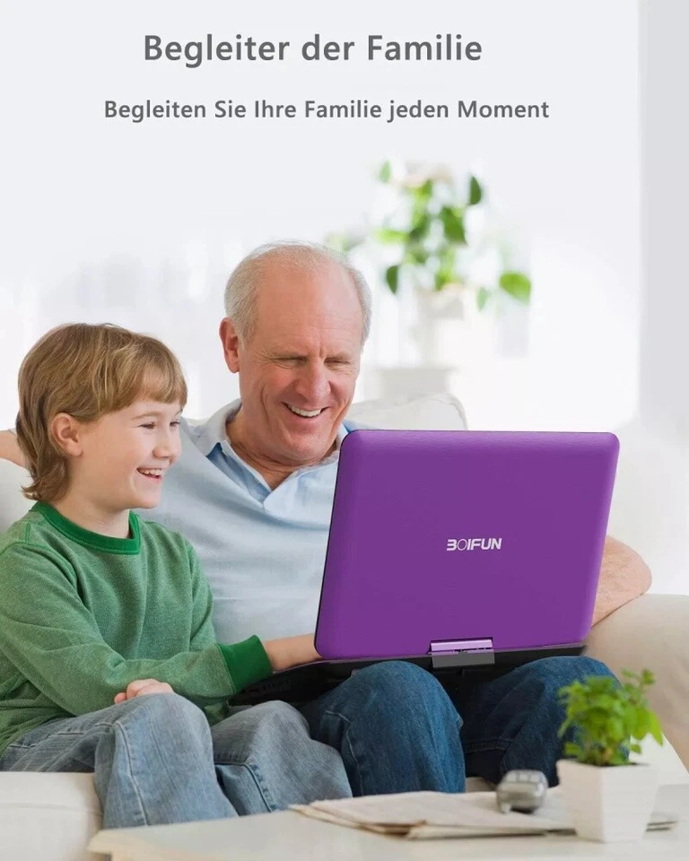 Tragbarer DVD Player mit 15,6 Zoll HD Display Wiederaufladbare 270° Rotation - Bild 4 von 4