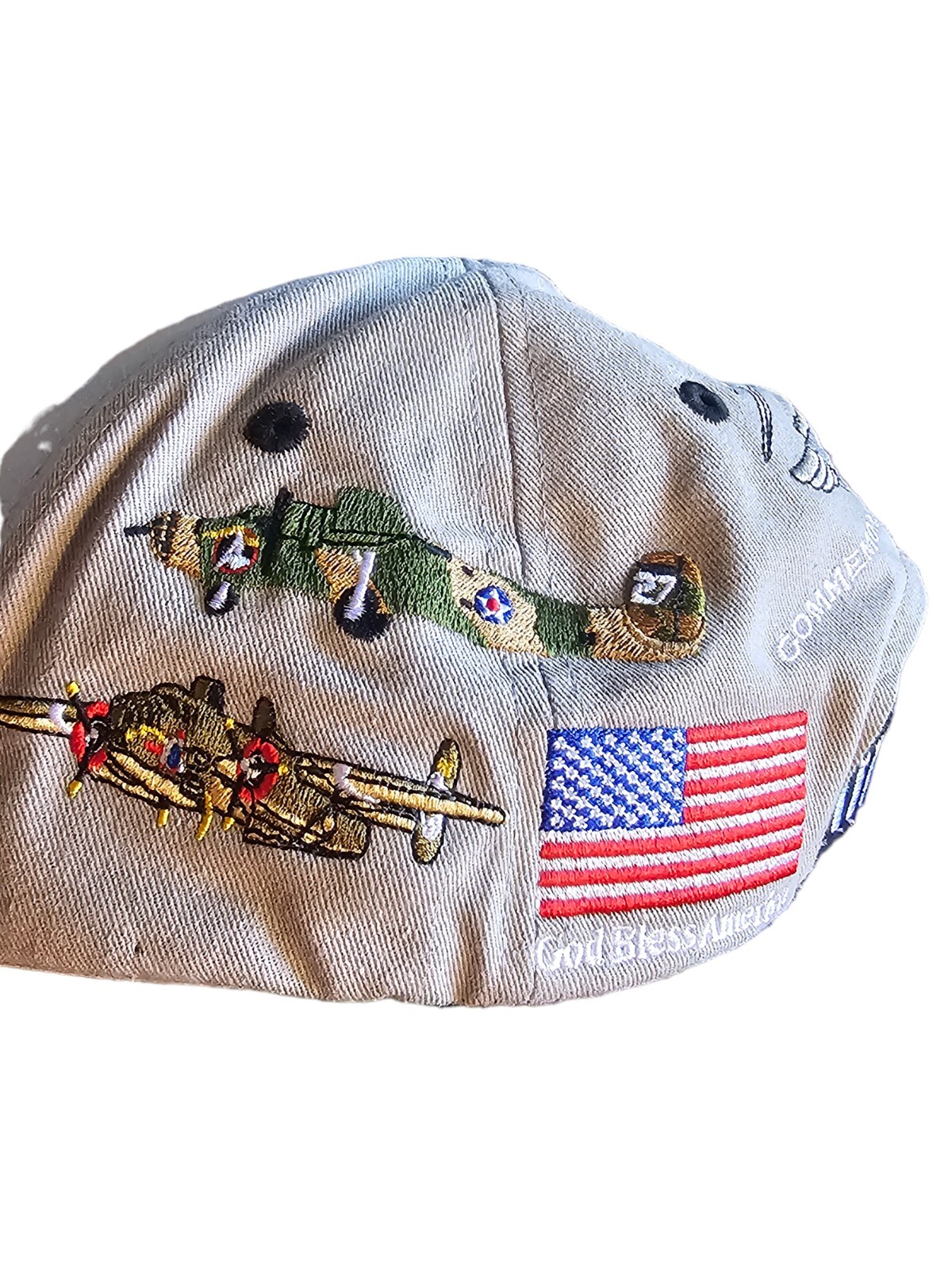 Bomber Command Hat Cap Strap Back Blue Gray Adjus… - image 4