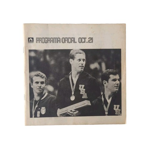Juegos Olímpicos 1968 México NATACIÓN Programa Oficial + Boleto 21 de Octubre M. Spitz Plata - Imagen 8 de 24