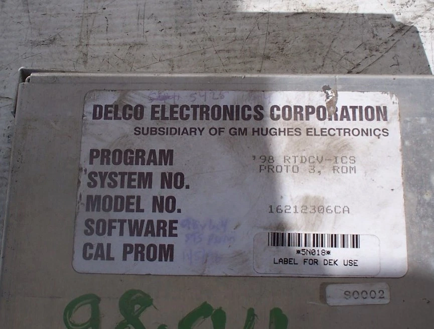Cadillac Seville 1998 módulo de preproducción 16212306 16212306CA Foto 2 de 4