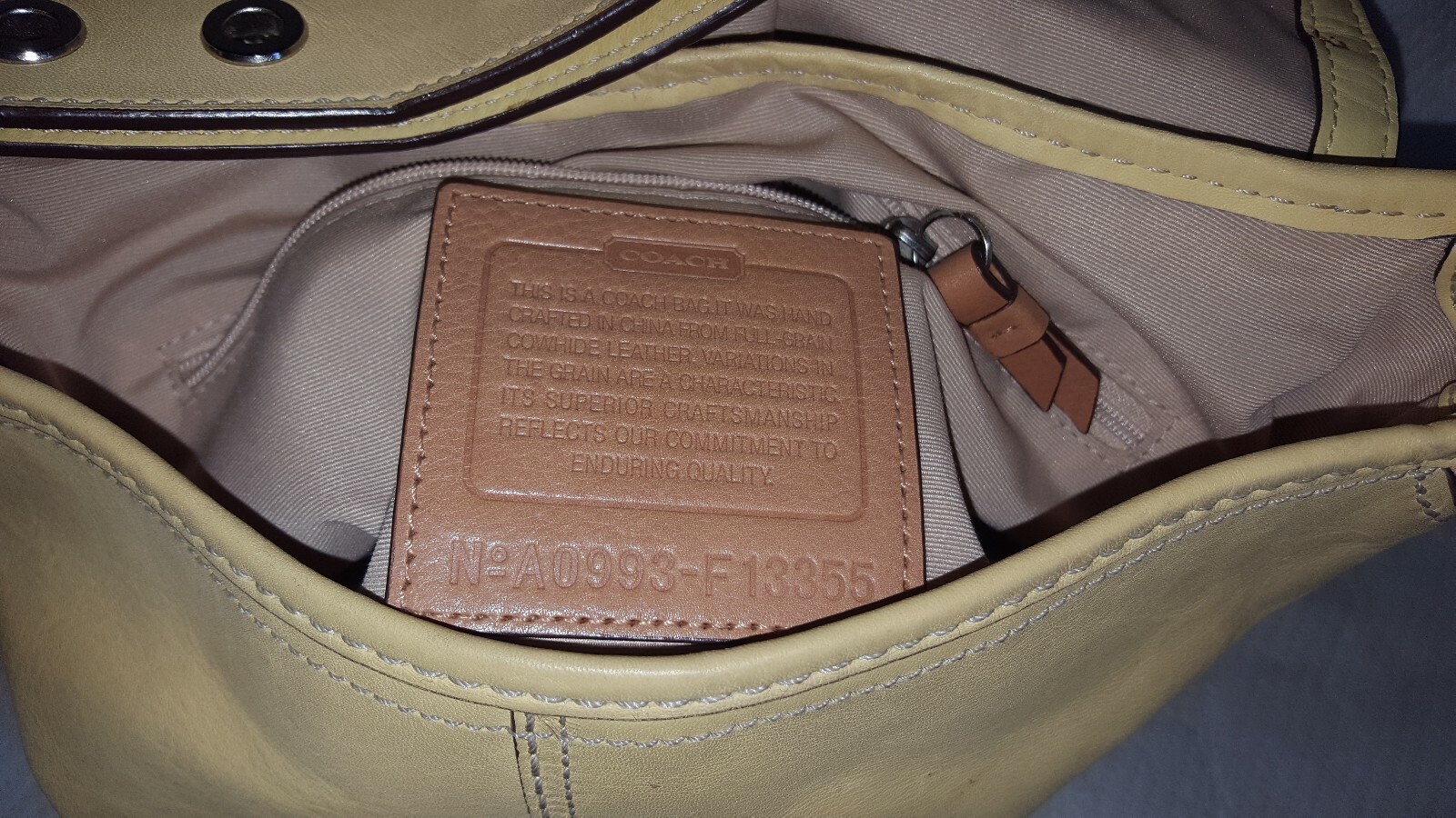 Coach Bleeker Soho Yellow Leather Duffle Bag 13355 Gem