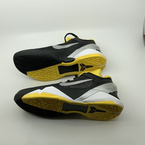Nike NEW Mens Zoom Kobe VII 7 Supreme Black Silver Yellow US Size 7.5 Authentic - Picture 6 of 17