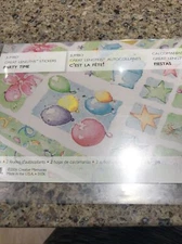 Creative Memories Jumbo Great Lengths Party Time 2 Sticker Sheets NIP