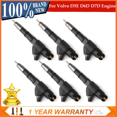6X Fuel Injector 0445120066 VOE20798114 for Volvo D5E D6D