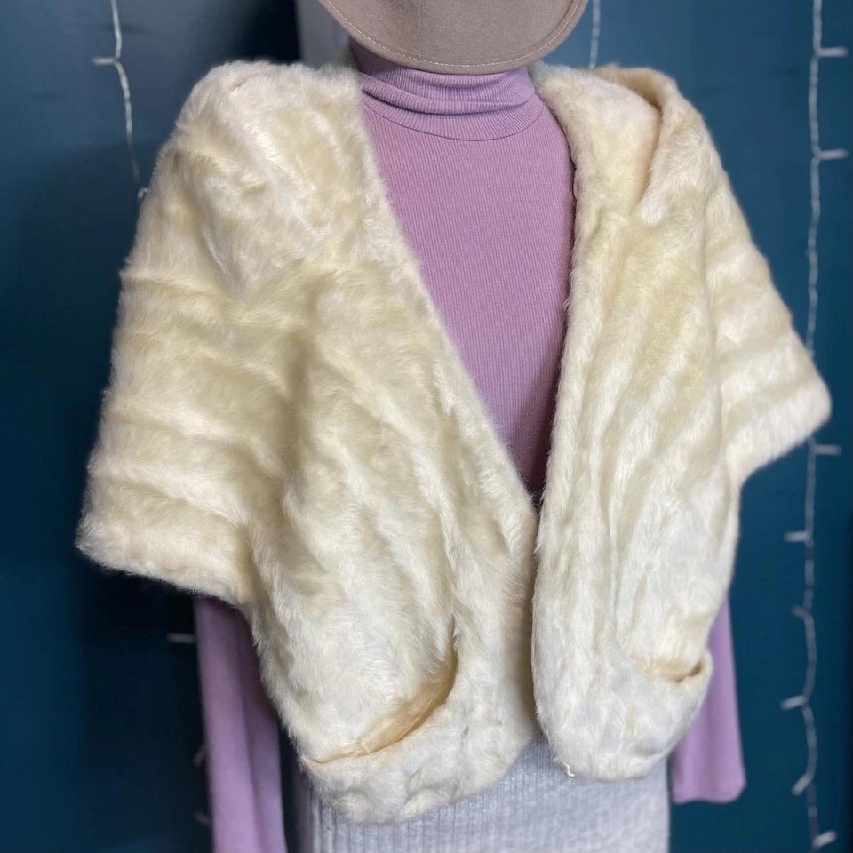 Estola de piel sintética vintage años 50/60 El’Randi Orlon-Dynel Foto 2 de 4