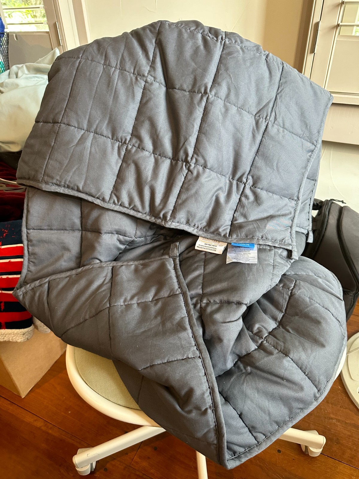 LUNA Weighted Blanket 12 lbs - 48x72 - Full Size - Dark Grey-image