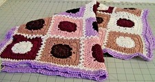 New Handmade Crocheted Baby Granny square Bassinet Cradle Receiving Blanket