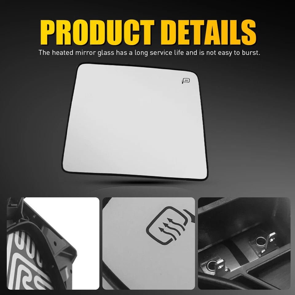 Espejo retrovisor de vidrio con calefacción lado del pasajero para 08-16 Ford Super Duty F250 F350 F450 F550 Foto 3 de 4