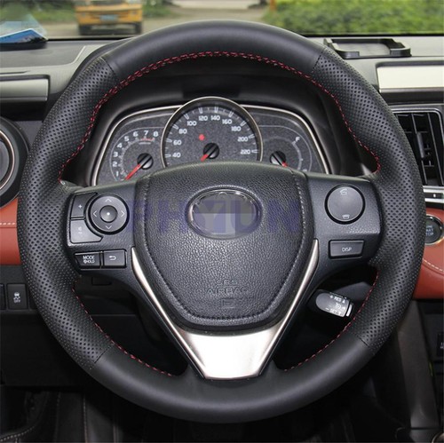Hand Sewing Car Steering Wheel Cover for Toyota RAV4 2013-2018 Corolla 2014-2018 - Picture 5 of 10