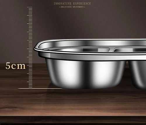 Contenitore Alimenti Coibentato Portatile Rettangolare Acciaio Inox Multicolore Solido - Foto 16 di 29