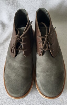 ラン OluKai Kalia Puki Men's Size 9 M Leather Gray Chukka Boots Husk