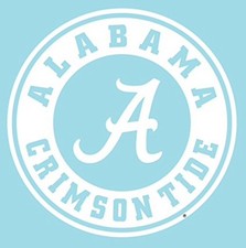 ALABAMA CRIMSON TIDE LARGE PREMIUM CIRCLE DECAL CORNHOLE LICENSED NCAA