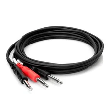Hosa STP-202 6-Foot 1/4" TRS to Dual 1/4" TS Insert Cable 6ft 6-feet Cord STP202