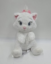 Disney Marie Cat Plush The Aristocats Stuffed Animal Pink Bow White Kitten Toy