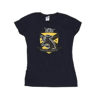 Harry Potter Camiseta Hufflepuff Insignia de Algodón para Mujer (BI24095) - Imagen 1 de 3