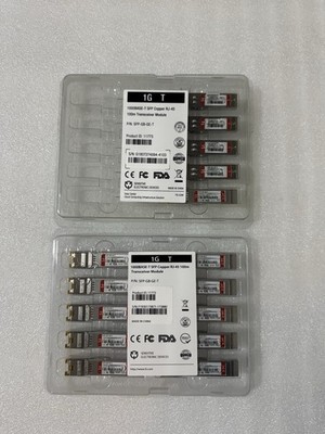 Lot of 15- FS SFP-GB-GE-T 10/100/1000 Base T Transceivers SFP 100m Transceiver