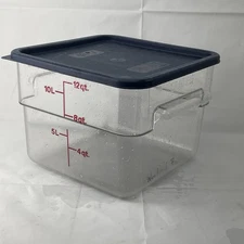 Cambro 12SFSCW135 Food Storage Container 12Qt. W/ Campro SFC12453 Lid Blue