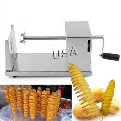 Edelstahl Tornado Kartoffel Turmkran Spiral Kartoffelchips Maschine Schneider Schneiden