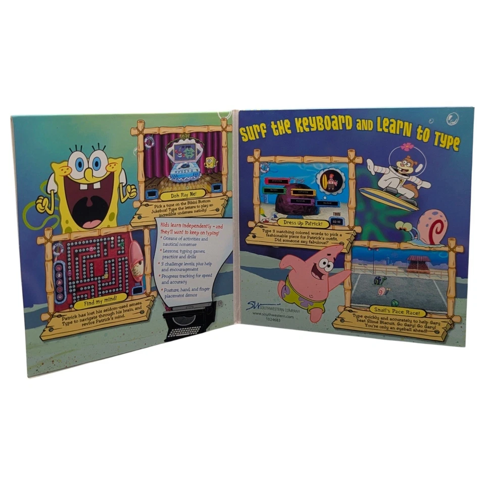 Spongebob Squarepants Typing PC MAC CD-ROM Game The Learning Company Kids - Image 3 of 4