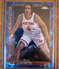 2025-26 Topps Chrome Sapphire Pacome Dadiet #111 New York Knicks Basketball
