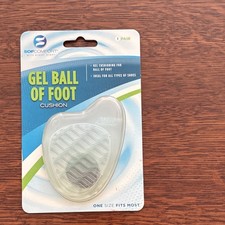 Sof Comfort Gel Ball of Foot Cushion Clear Lightweight One Size 1 Pair