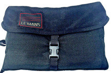 LeMans Vintage Diamond Camera Bag Case Blue Padded Interior 12  x6  x8  