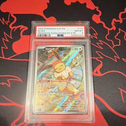 2025 Pokemon Eevee Prismatic Evolution Pokémon Center Promo PSA 8