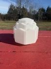 Large Size MILK GLASS  1930s Wedding Cake ART DECO Ceiling LIGHT GLOBE