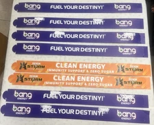 Reign Storm & Bang Energy Drink Store Sign Lot x8 Round Display