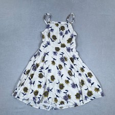Old Navy White Floral Smocked Square Neck Womens Sundress XS