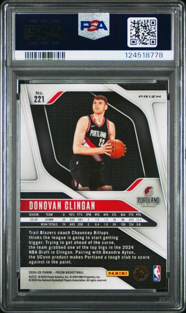 2024-25 Panini Prizm - Donovan Clingan #221 Snake Skin Prizm (RC