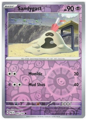 Sandygast 095/193 Common Paldea Evolved Pokemon Reverse Holo Near Mint