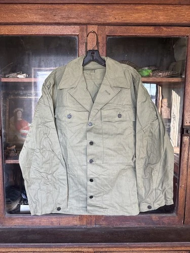 DEADSTOCK WW2 Era HBT Army Jacket Shirt Military 1940s 13 Star Button NOS 38R
