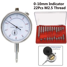 Test Gauge for dial Indicator 0-10mm 10.6*5.8*4.5cm 22Pcs 4.17*2.3*1.8inch