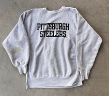 Vintage Pittsburgh Steelers Sweatshirt XL 90s Gray Champion Reverse Weave NFL