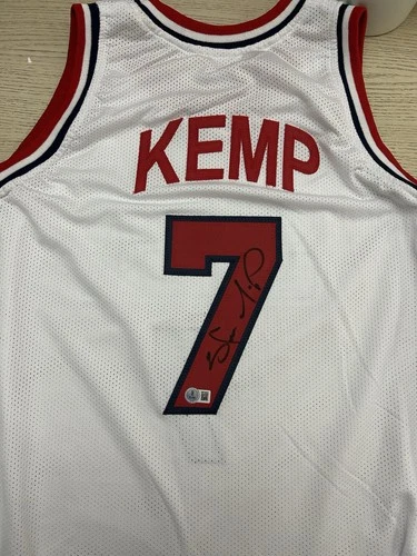 Shawn Kemp Signed Custom USA Basketball Jersey Beckett COA