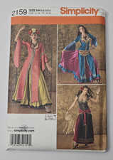 Simplicity Sewng Pattern for Misses Belly Dancer and Gypsy-Inspired Costumes