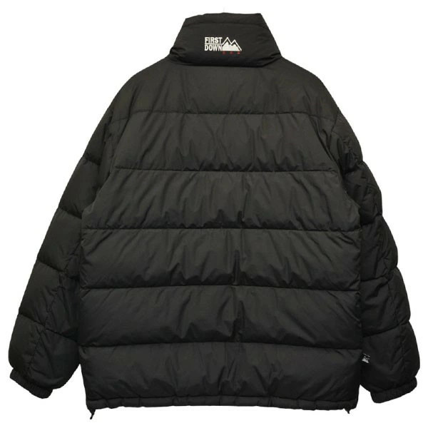 First Down Reversible Down Jacket Black Gray L Us… - image 2