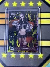 2025 Topps Chrome Cactus Jack WWE - Cora Jade Black & Yellow Refractor SP 