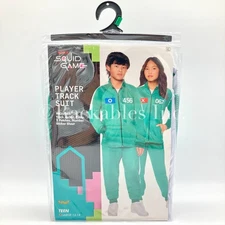 [01864362] Spirit Halloween Kids Squid Game Player Tracksuit Costume Sizes Vary