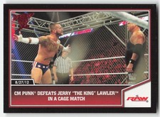 2013 Topps Best of WWE CM Punk Defeats Jerry The King Lawler in a Cage Match #45