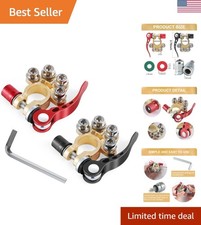 Gold 4-Way Battery Terminal Connector - Quick Release SAE/JIS Compatible