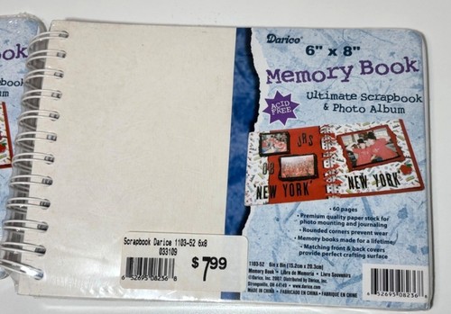 (2) Darice 6" X 8" Memory Book Ultimate Scrapbook & Photo Album Junk Journal - Picture 2 of 4