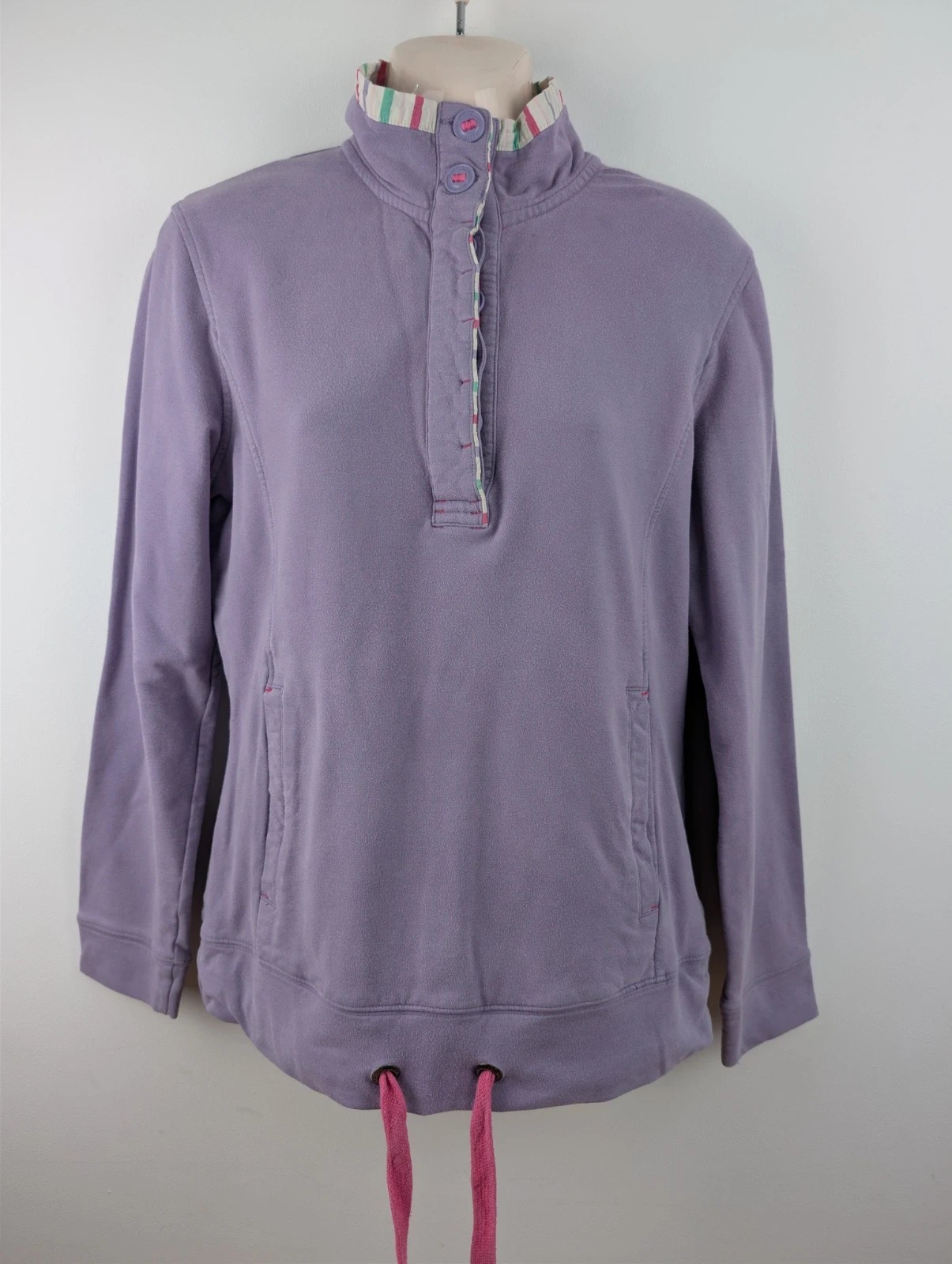 Musto Signature purple button collar sweatshirt. Women's 12. DN3109