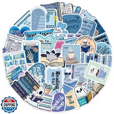50Pcs Bookish Stickers, Waterproof Vinyl Funny Reading Stickers P